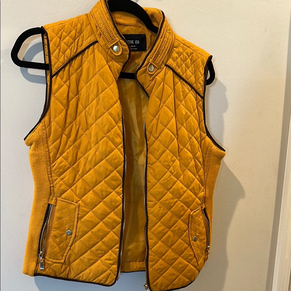 Quilted Yellow Vest